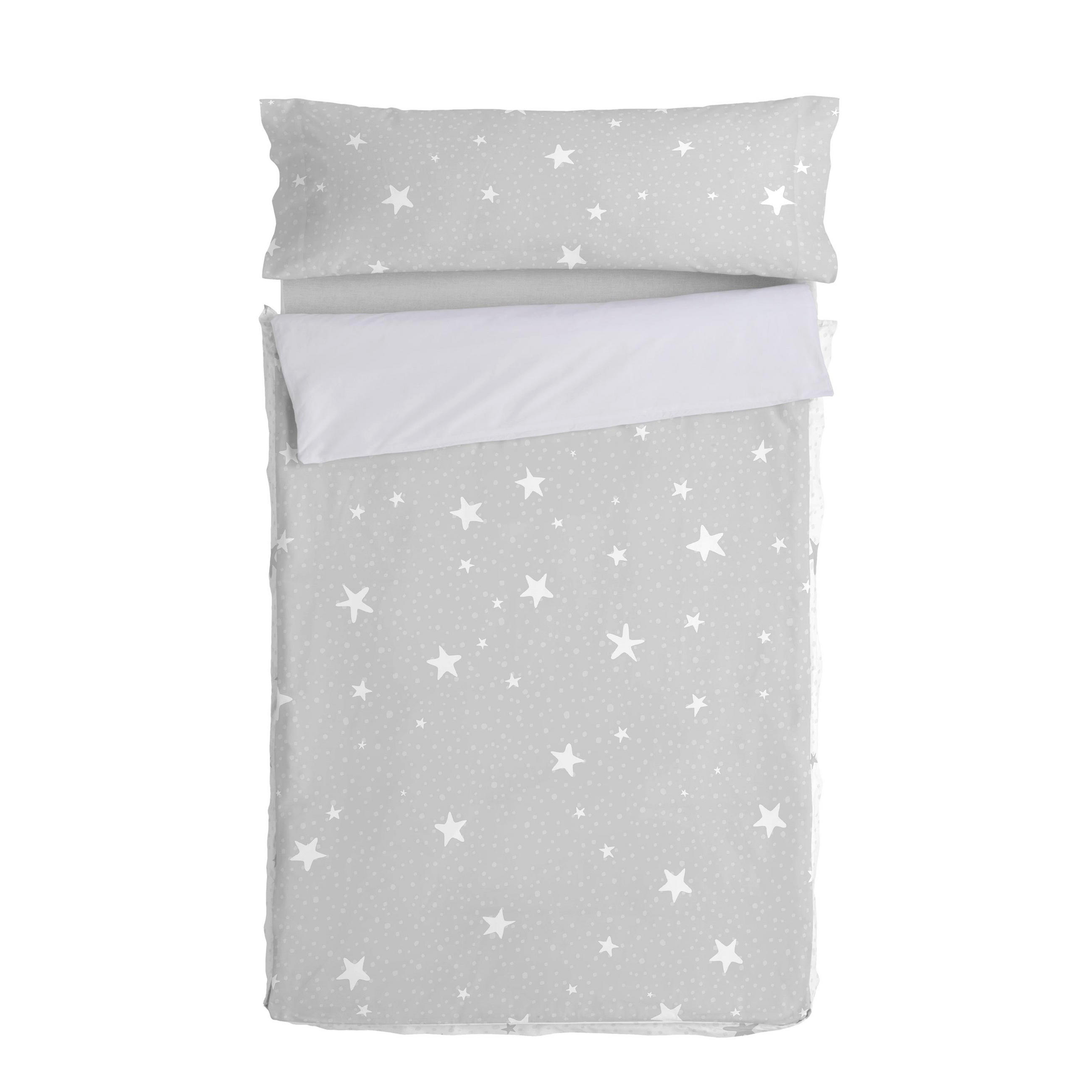 NORDIC-SACK little star 90x200 cm ohne füllung grau - Grau, Textil (90/200cm) - Happy Friday