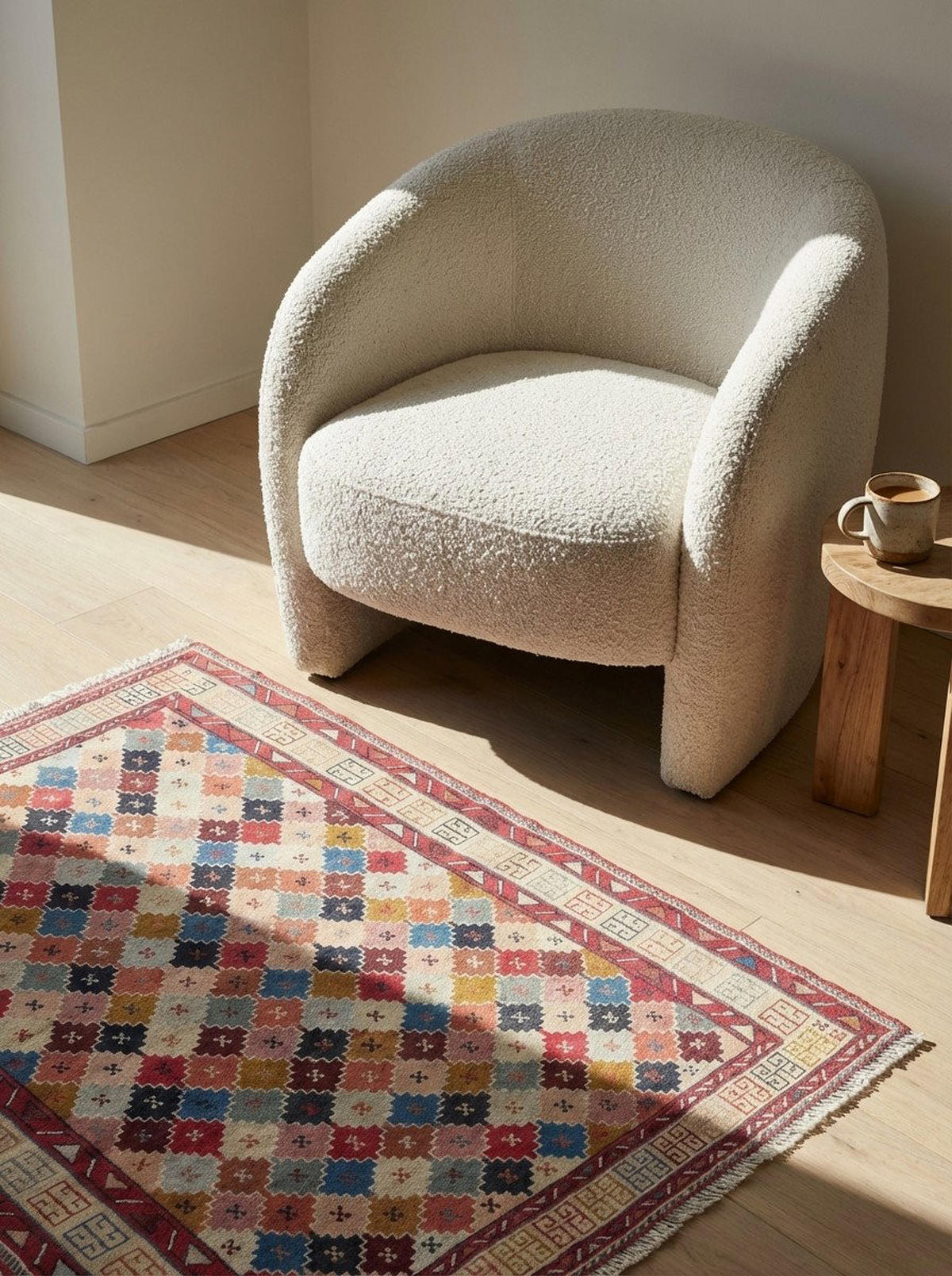 HANDWEBTEPPICH Sumak Shahsavan Mehrfarbig 143/102 cm Schurwolle - Multicolor, Textil (102/143cm) - Looma