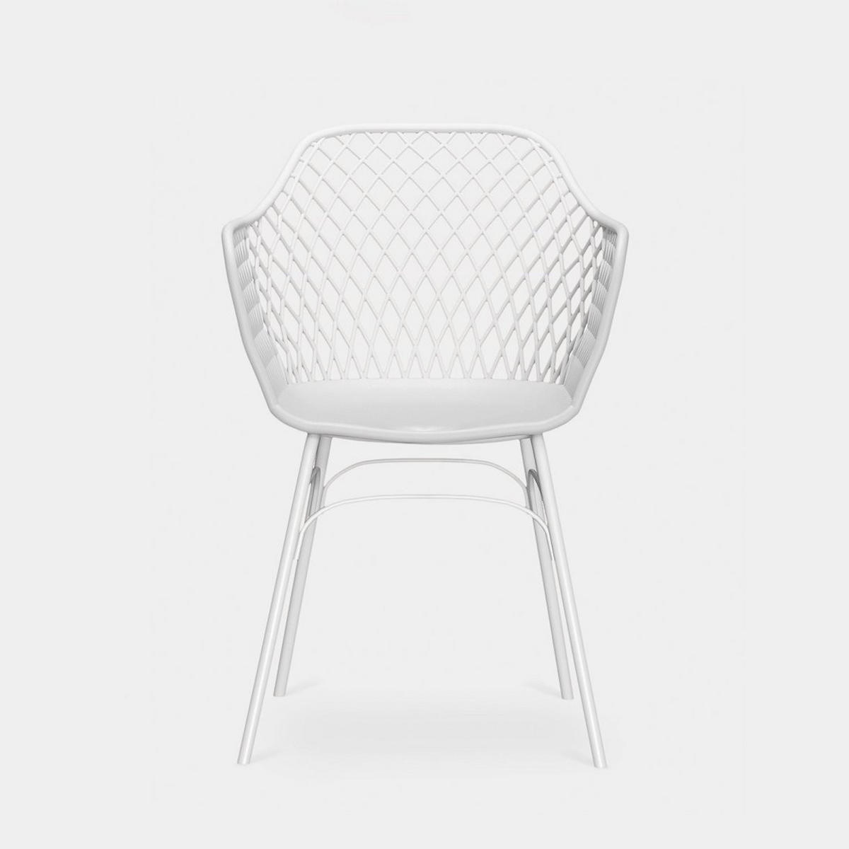 STUHL FÜR DRAUSSEN Stal Weiß 59 cm x 72 cm - Weiß, Kunststoff (59/72/56cm)