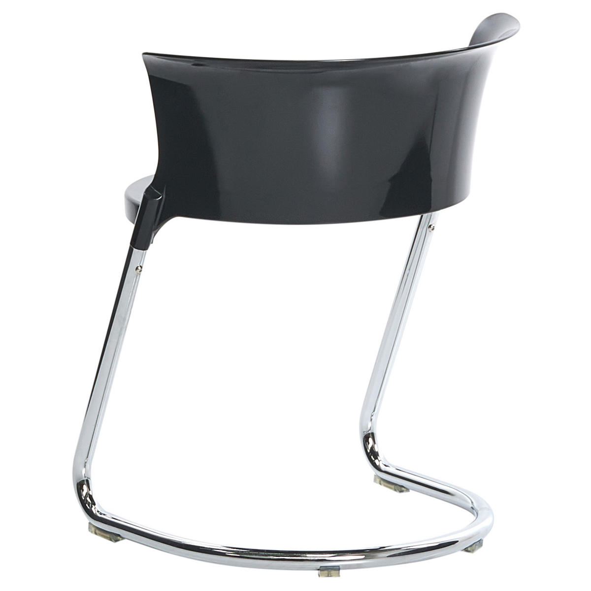 ESSZIMMERSTUHL 2er Set Schwarz Oshkosh - Silberfarben/Schwarz, Kunststoff (47/63/50cm) - Beliani