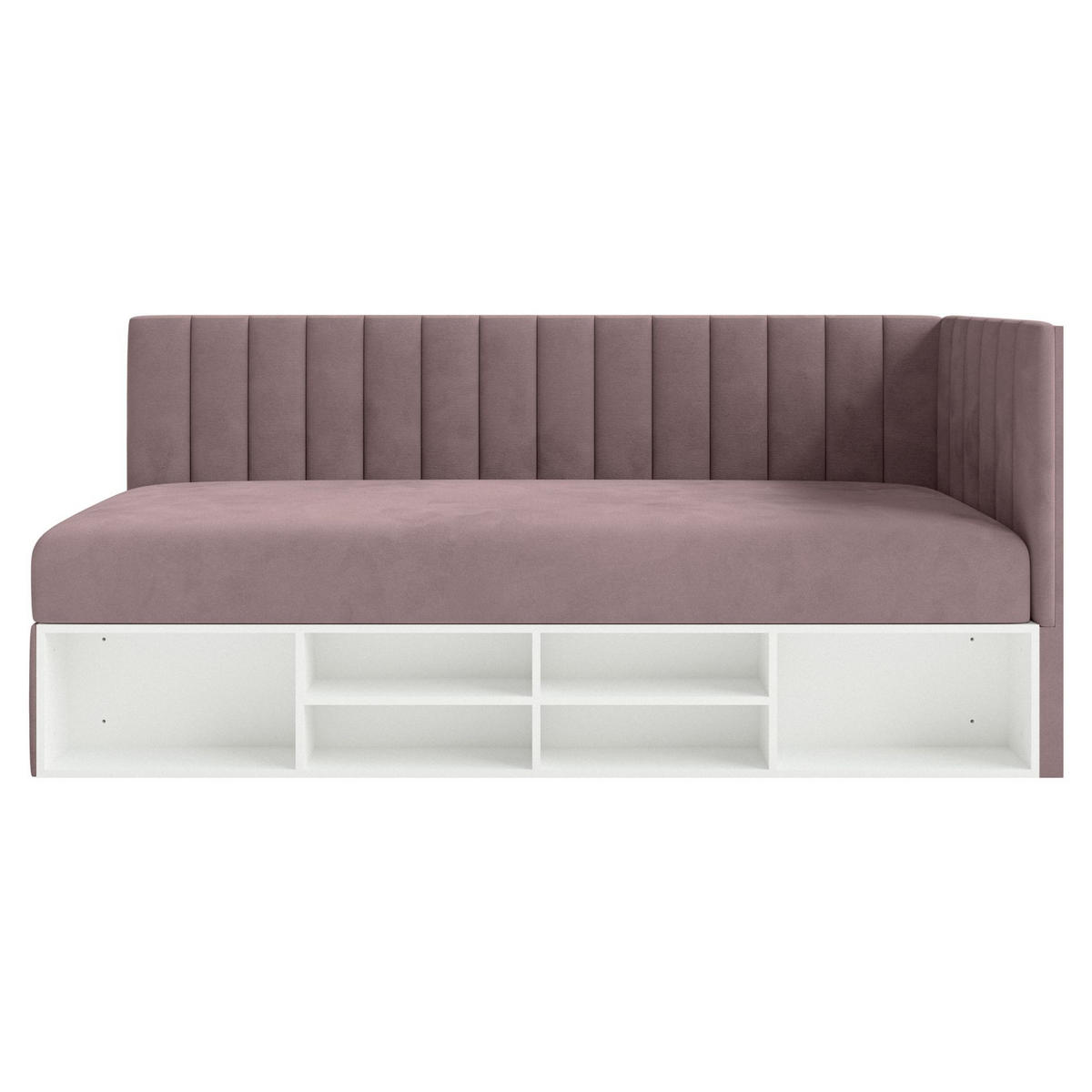 JUGENDBETT Ventrio Violett Easy-Clean-Samtbezug 90x200 cm - Lila, Holz/Textil (90/200cm) - Selsey