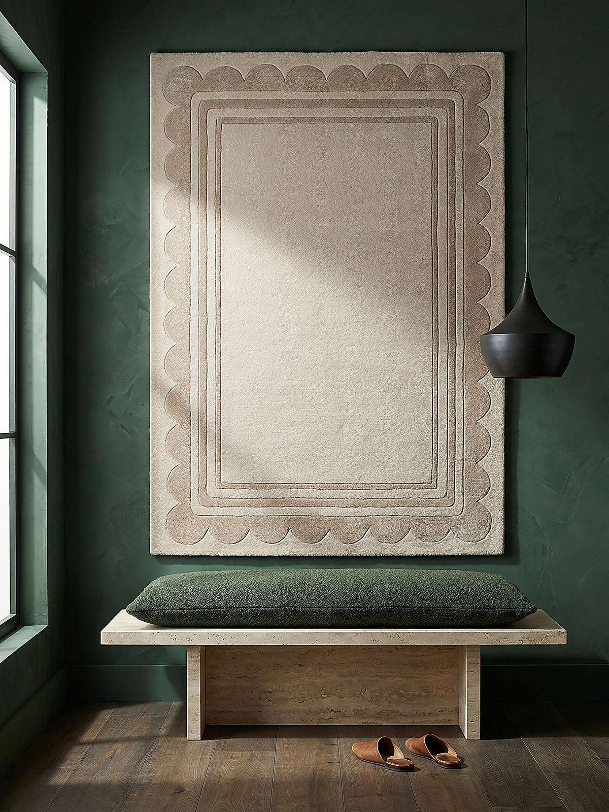 TEPPICH aus Wolle WENSUM in Beige, geometrisch, 160 x 230 cm - Beige, Textil (160/230cm) - KADIMA DESIGN