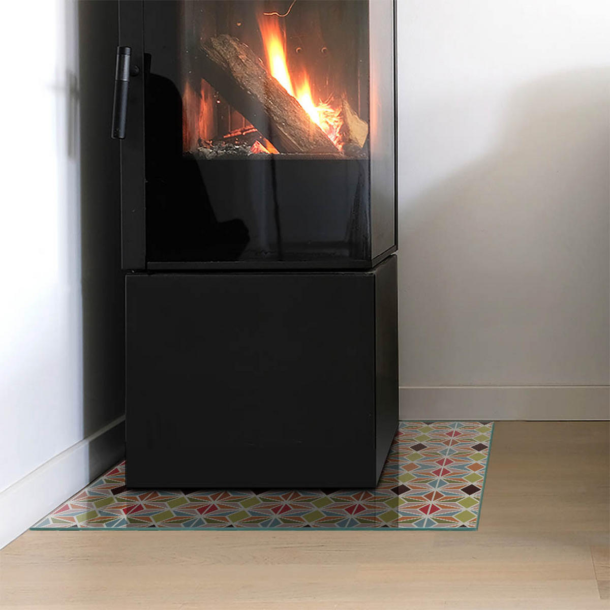 GLASPLATTE für Kamin 50 × 50 cm Braun - Braun, Glas (50/50/0.4cm) - ArtPrintCave