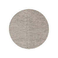WOLLTEPPICH Rocco Beige/Schwarz ø 250 cm rund - Beige, Naturmaterialien/Textil (250/250cm) - benuta Pure