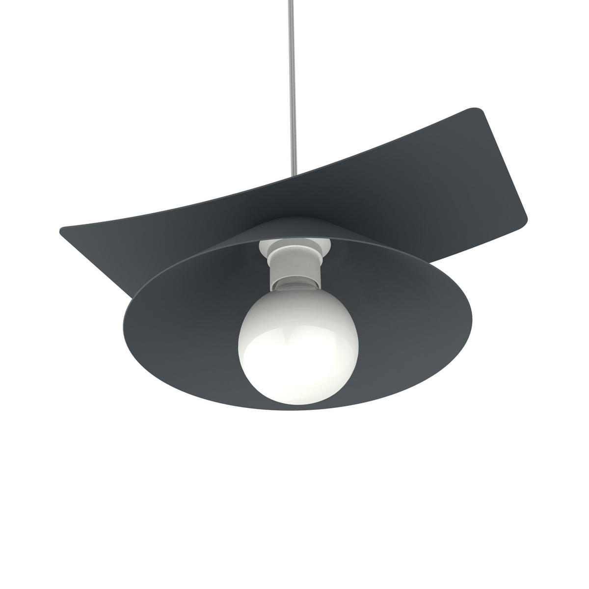 HÄNGELEUCHTE Miller D25 - Anthrazit, Metall (25/34/10cm) - Lumicom