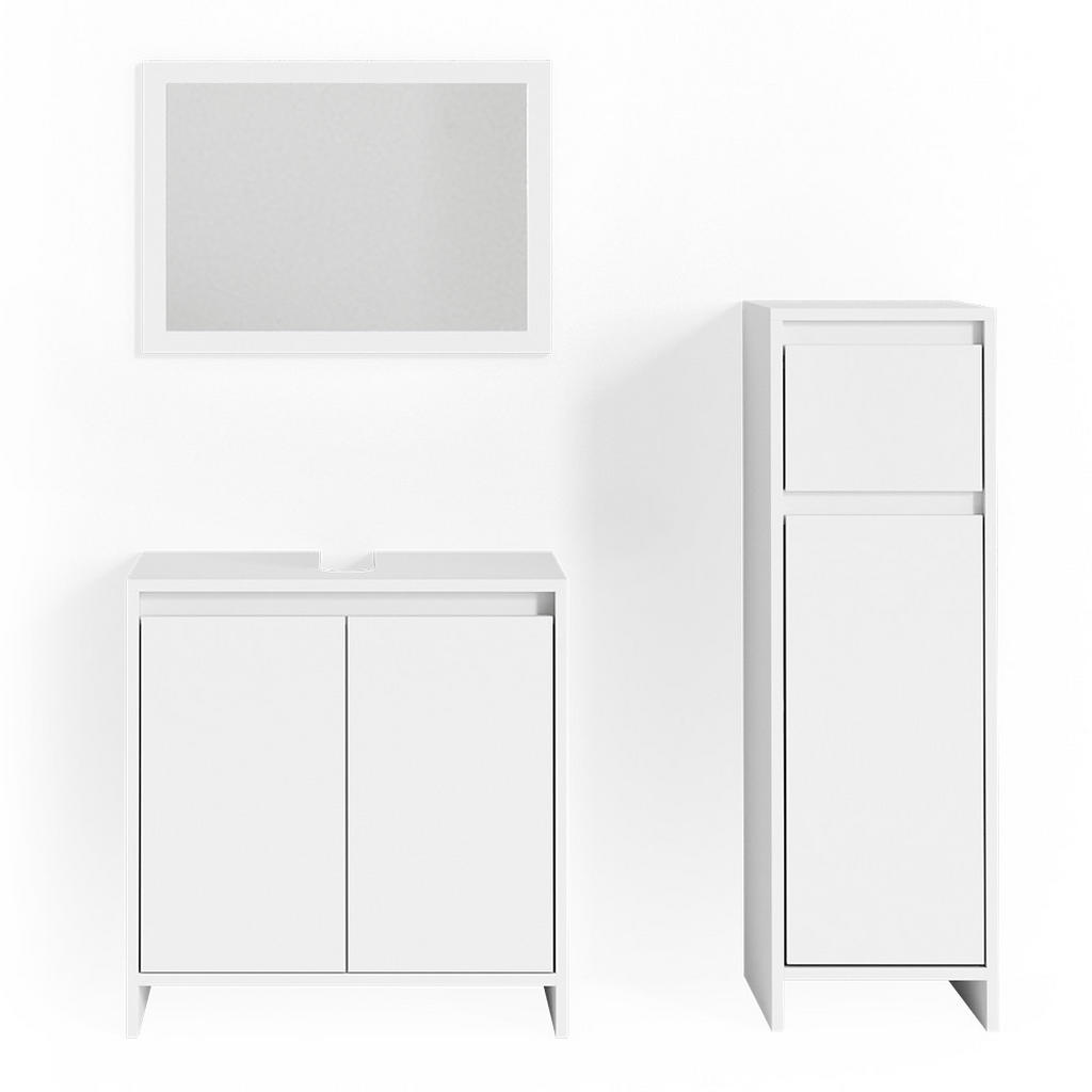 SET MOBILIER BAIE Emma, Alb, 3 piese