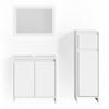 BADMÖBEL-SET Emma Weiß 3 Teile, mit Midischrank - Weiß, Holzwerkstoff (58/60/33cm) - Vicco