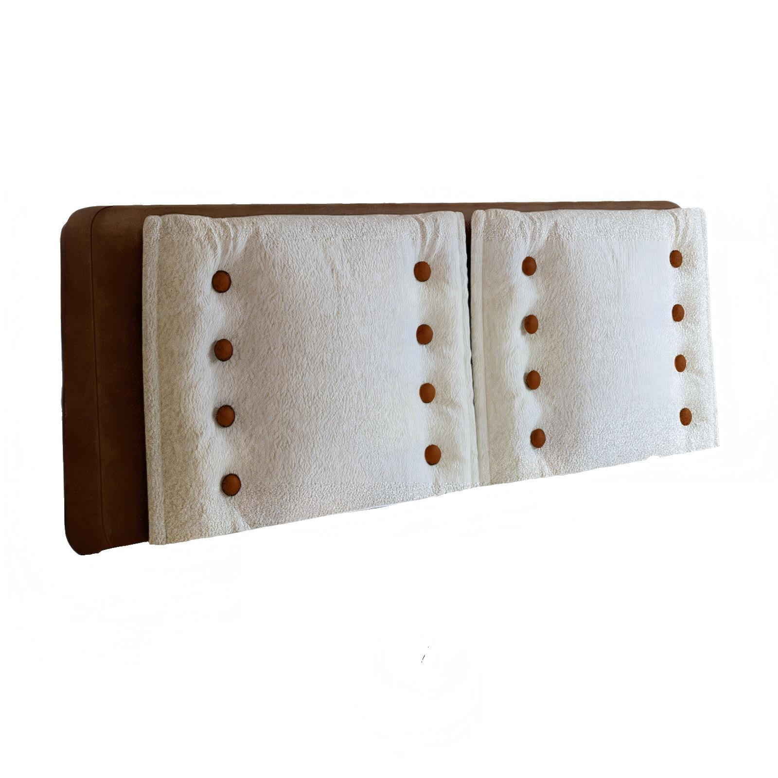 POLSTER-KOPFTEIL 140cm - Beige/Braun, Textil (140/48/16cm) - Vercart