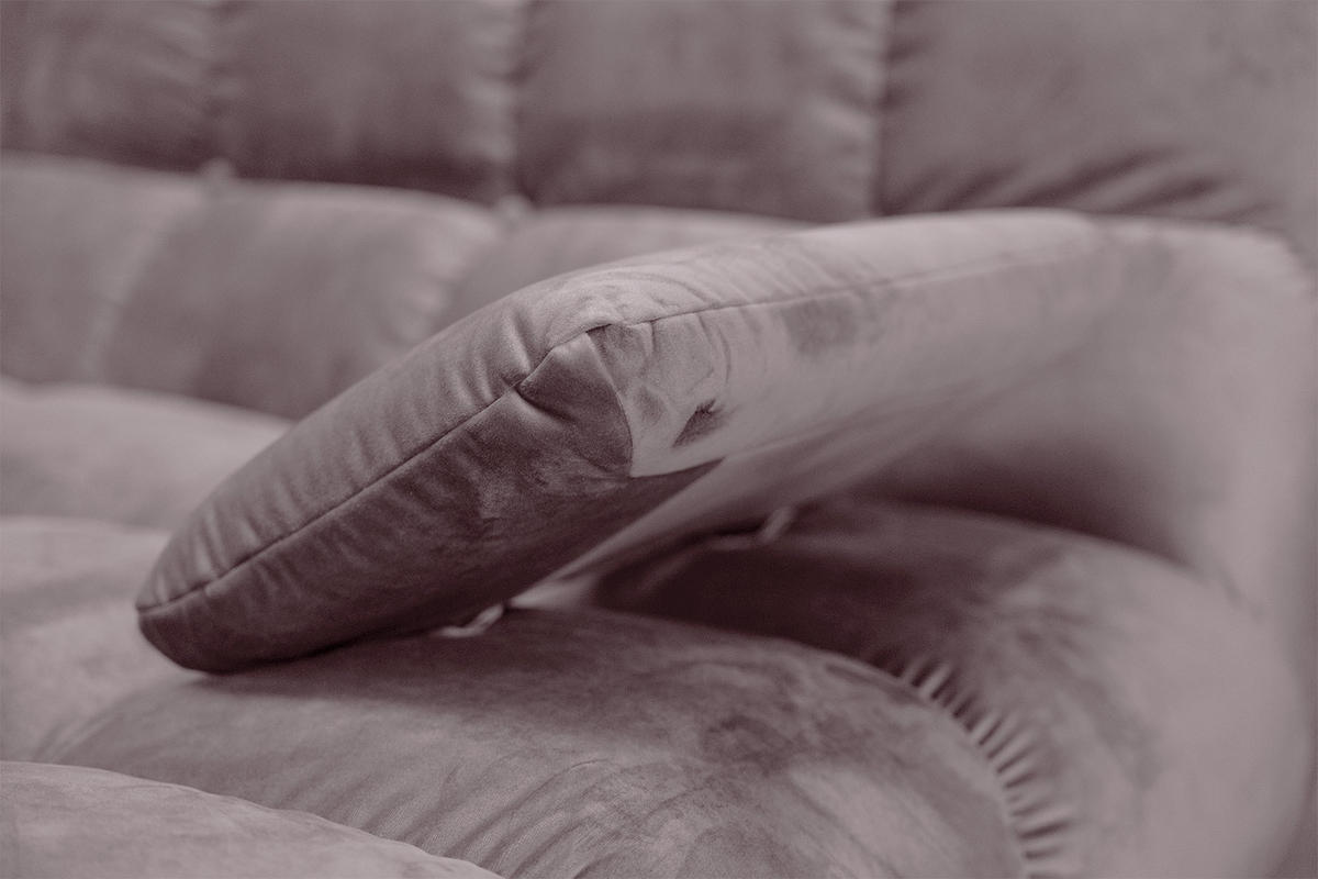 BIG SOFA VIVIEN Grau Velvet - Schwarz/Grau, Kunststoff/Textil (296/85/178cm) - KAWOLA