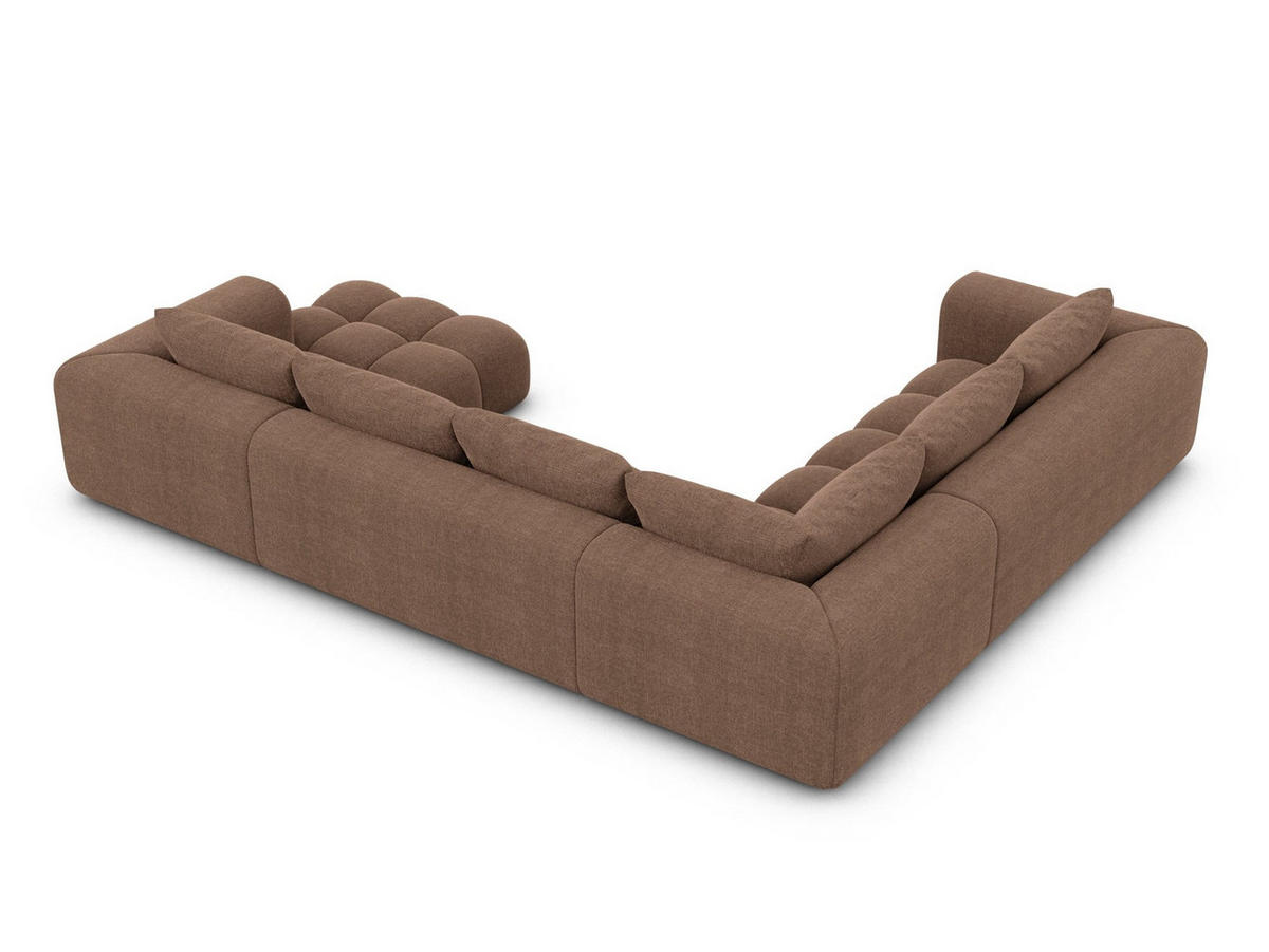 WOHNLANDSCHAFT Casaluna U-Form Braun Strukturstoff - Braun, Kunststoff (338/88/267cm)