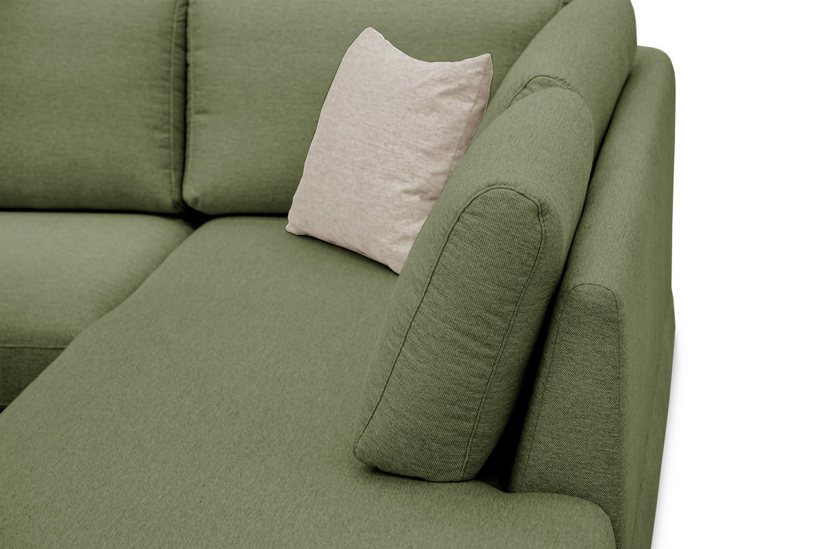ECKSOFA OTTO 5-Sitzer, grün - Grün, Holzwerkstoff/Textil (279/219cm) - Courtois Laville