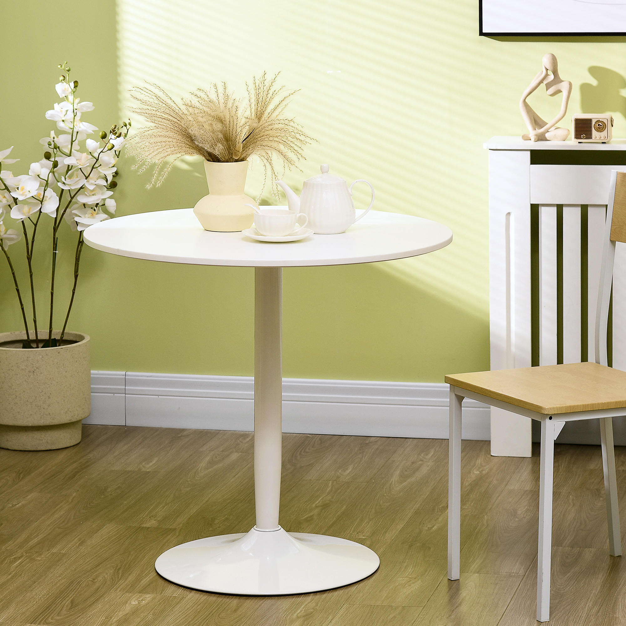 ESSTISCH - Weiß, Holzwerkstoff (80/80/75cm) - HOMCOM