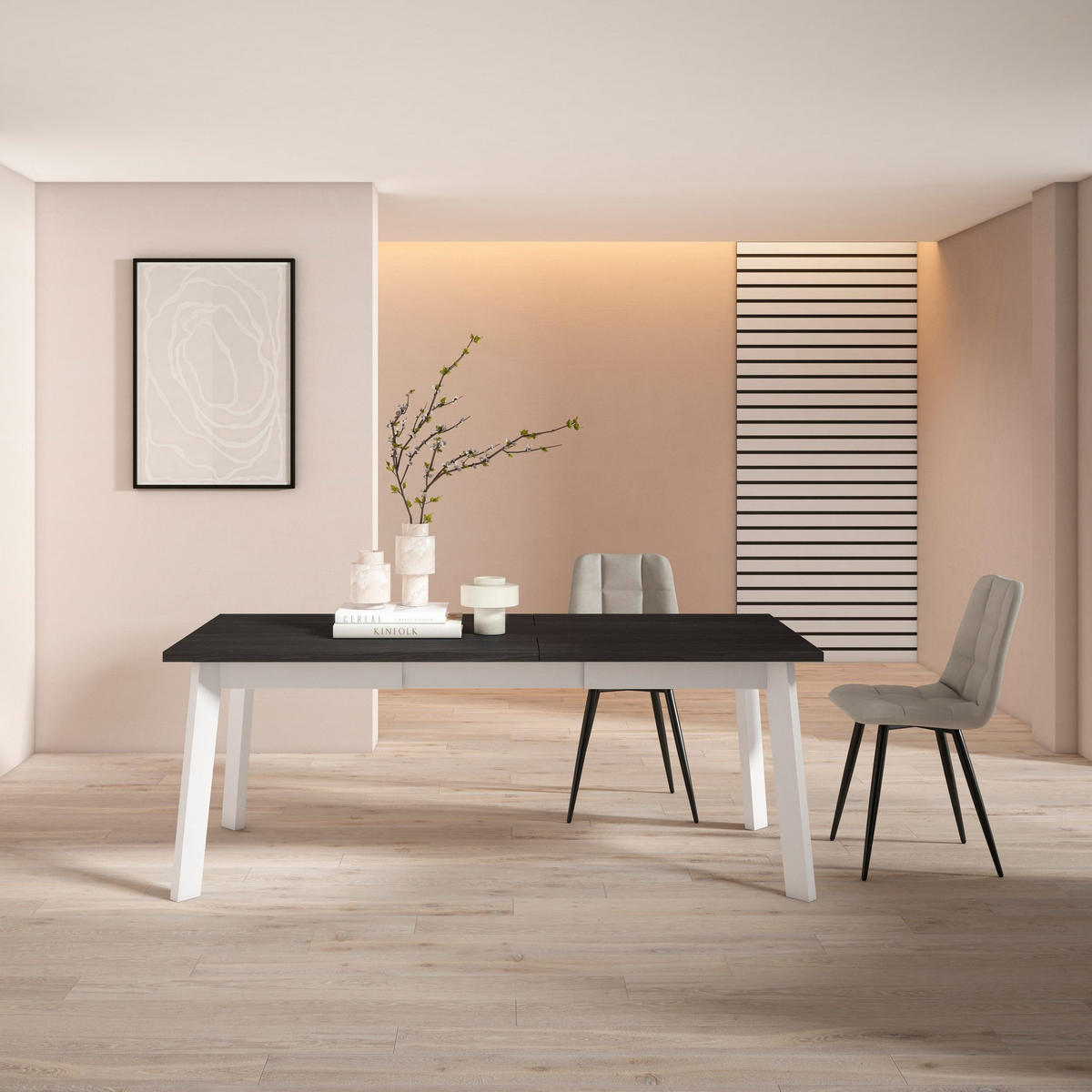 ESSZIMMERTISCH für 10 Gäste, schwarz, 194/90/75cm - Schwarz, Holzwerkstoff (90/194/75cm) - Skraut Home