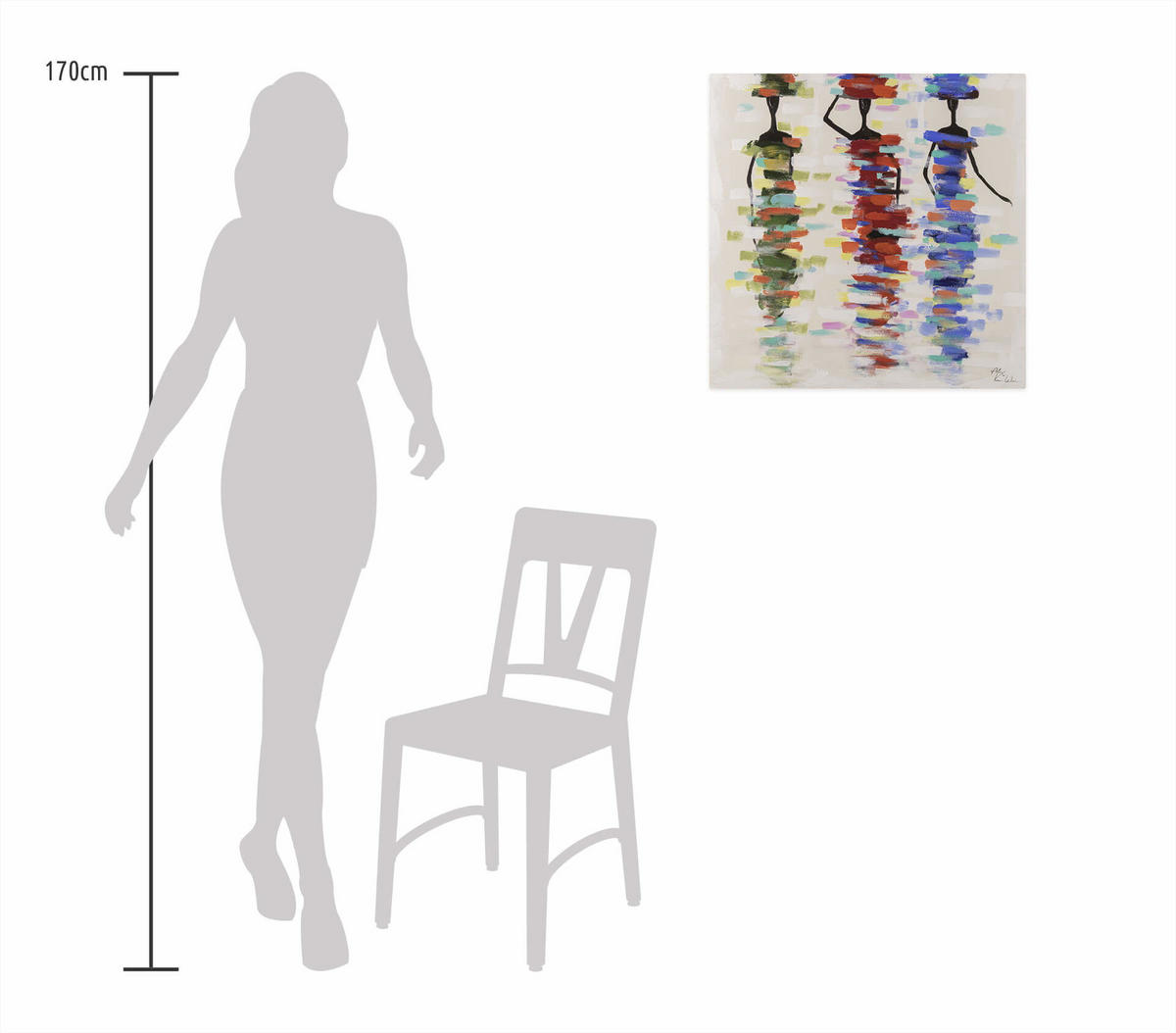 ACRYLBILD HANDGEMALT 60/60 cm - Beige, Holz/Textil (60/60cm) - KUNSTLOFT