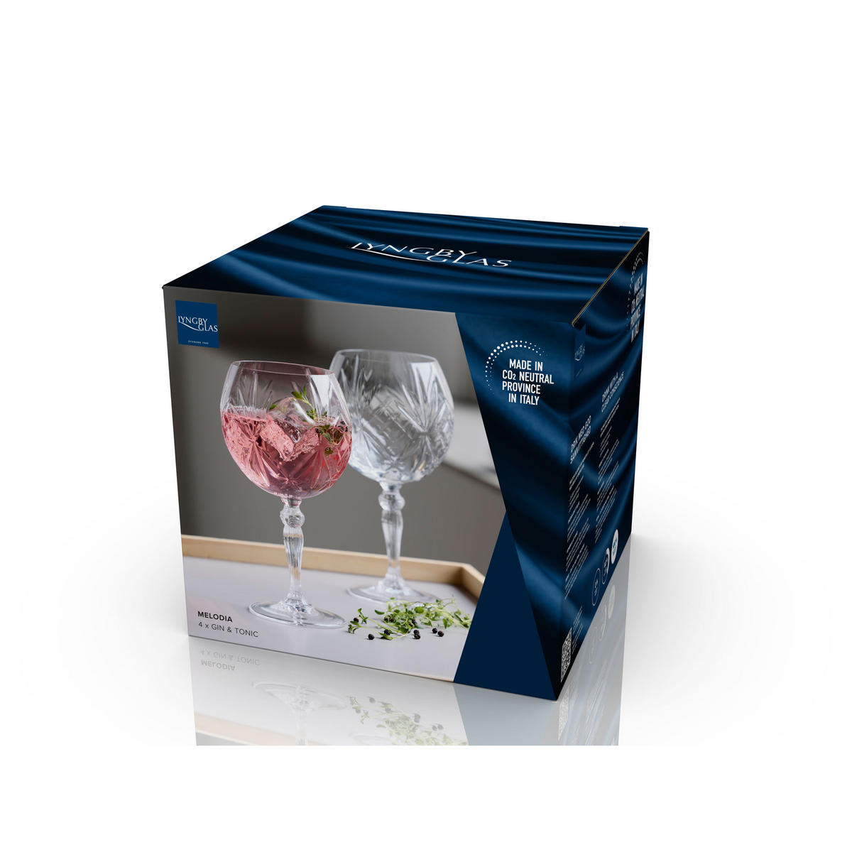 GIN & TONIC GLAS Melodia 4er Set, Kristallglas, Transparent, 650 ml - Transparent, Glas (0.65L) - Lyngby Glas