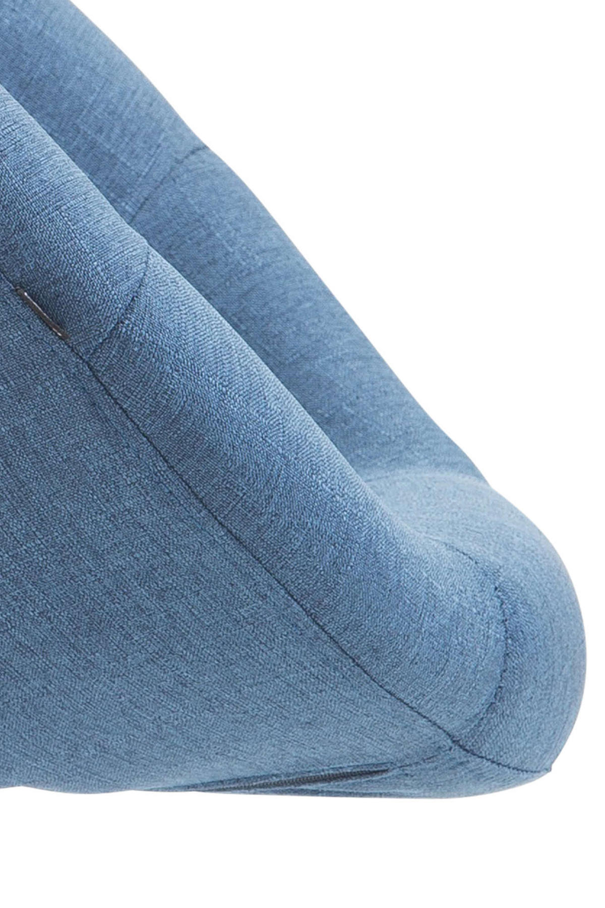 BARHOCKER Stoff blau - Blau/Schwarz, Textil/Metall (65/107/57cm) - CLP