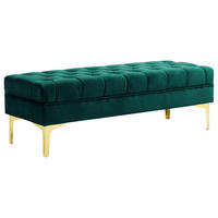 SITZBÄNKE Dunkelgrün 1 Stück - Beige, Kunststoff (118/42/45cm) - GiPP