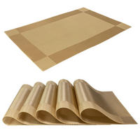 PLATZSET Untersetzer 45/30 cm (6er-Set) - Goldfarben, Kunststoff (45/30/0.16cm) - Intirilife