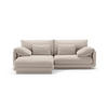 ECKSOFA links Torino aus strukturiertem Stoff leichtes beige 3 Sitzplätze - Creme, Textil (170/220cm) - Micadoni
