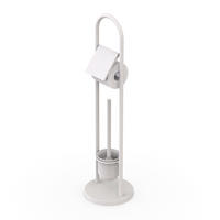 WC-GARNITUR - Weiß, Kunststoff/Textil (22/79/22cm) - Relaxdays