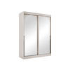 SCHIEBETÜRENSCHRANK Modin 150 - Kaschmir/Schwarz, Holzwerkstoff/Kunststoff (150/216/65cm) - MIRJAN24