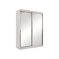 SCHIEBETÜRENSCHRANK Modin 150 - Kaschmir/Schwarz, Holzwerkstoff/Kunststoff (150/216/65cm) - MIRJAN24