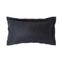 KISSENBEZUG Damast mit Stehsaum, Fadendichte 330 - Schwarz, Textil (50/90cm) - Homescapes