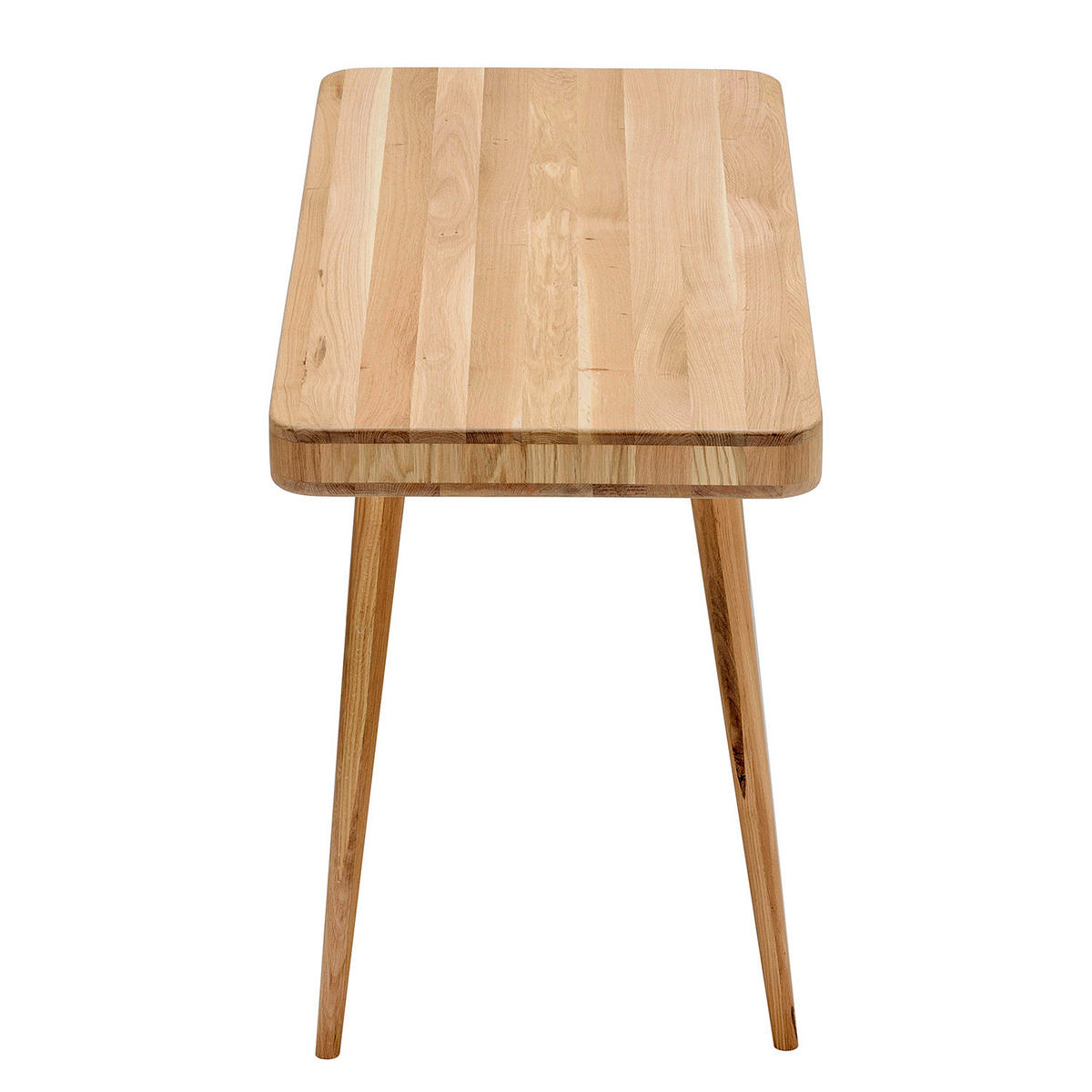 SCHREIBTISCH - Wildeiche teilmassiv, Weiß / Wildeiche - Eichefarben, Holzwerkstoff (60/140/75cm) - home24