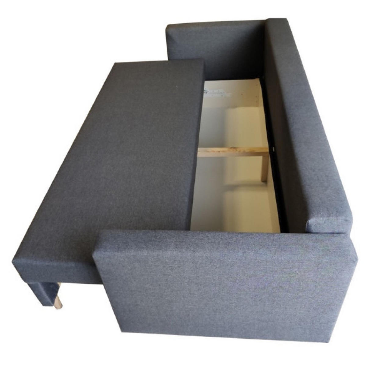 SOFA Hellgrau ALKO Ausziehbar - Grau, Naturmaterialien (217/92/85cm) - Sepro Meble