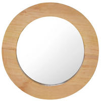 WANDSPIEGEL 40 cm Teak Rund - Naturfarben, Holz (40/40/3cm) - furnicato