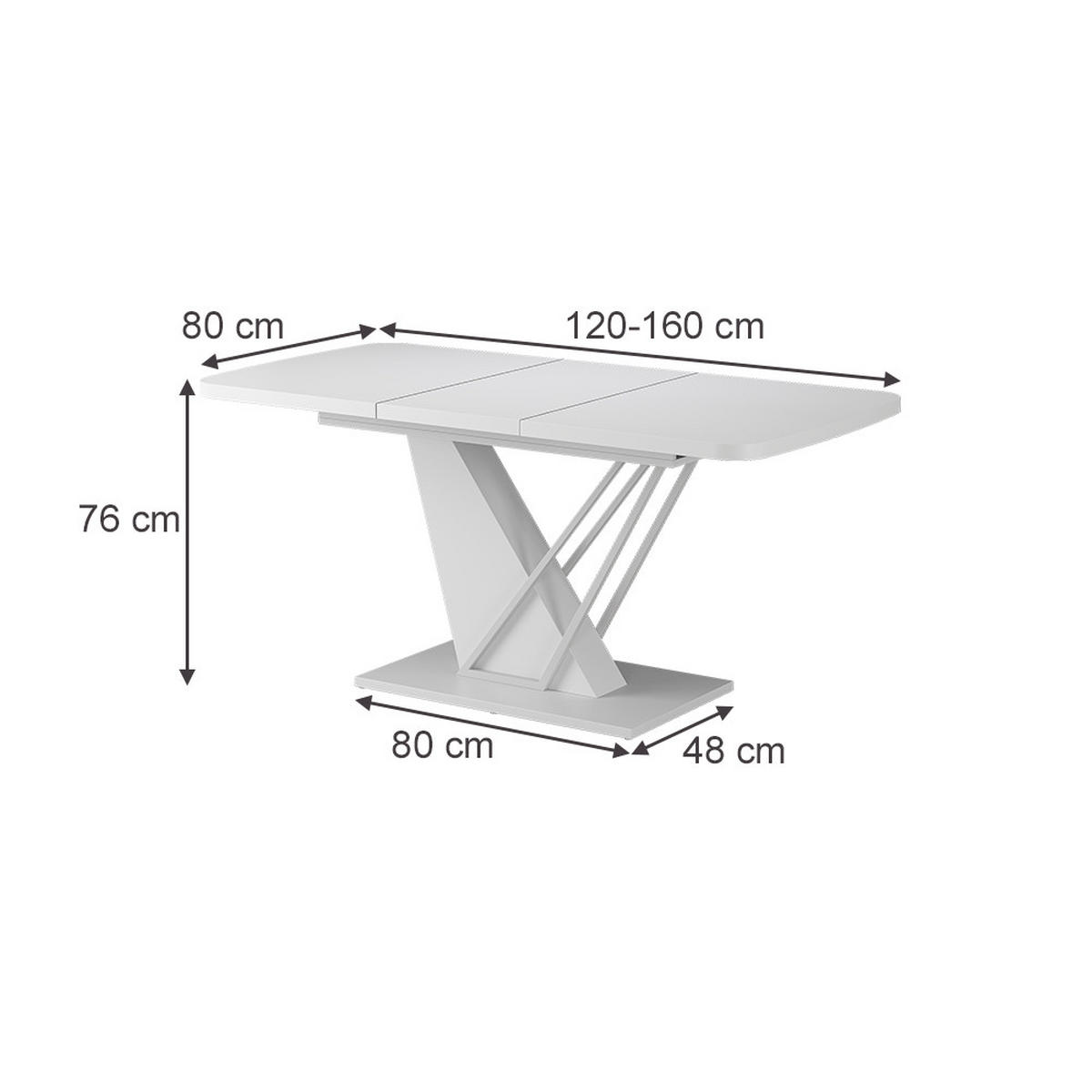 JÍDELNÍ STŮL Fenaro Bílá - bílá, kompozitní dřevo (80/120/77.4cm) - Vicco