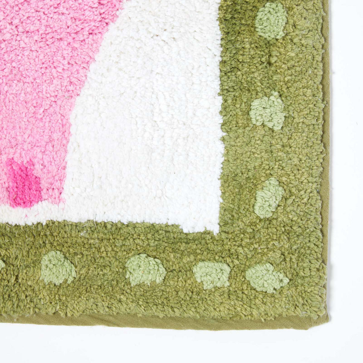 KINDERTEPPICH Rosa Elefant, Baumwolle 50/80 cm - Multicolor, Textil (50/80cm) - Homescapes
