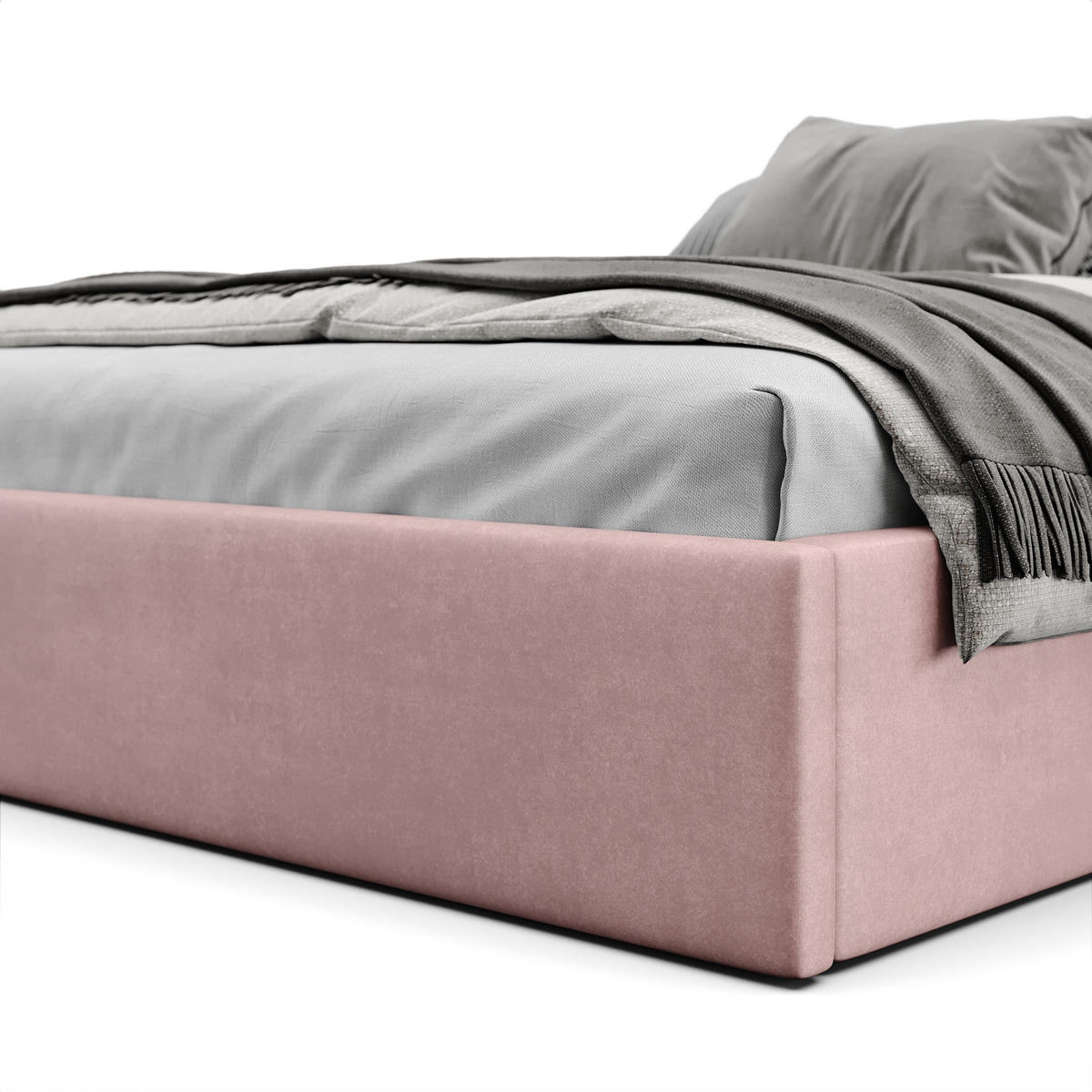 POLSTERBETT 120x200cm Bett mit Stauraum Lattenrost Rosa - Rosa, Holz/Holzwerkstoff (120/200cm) - Muralo