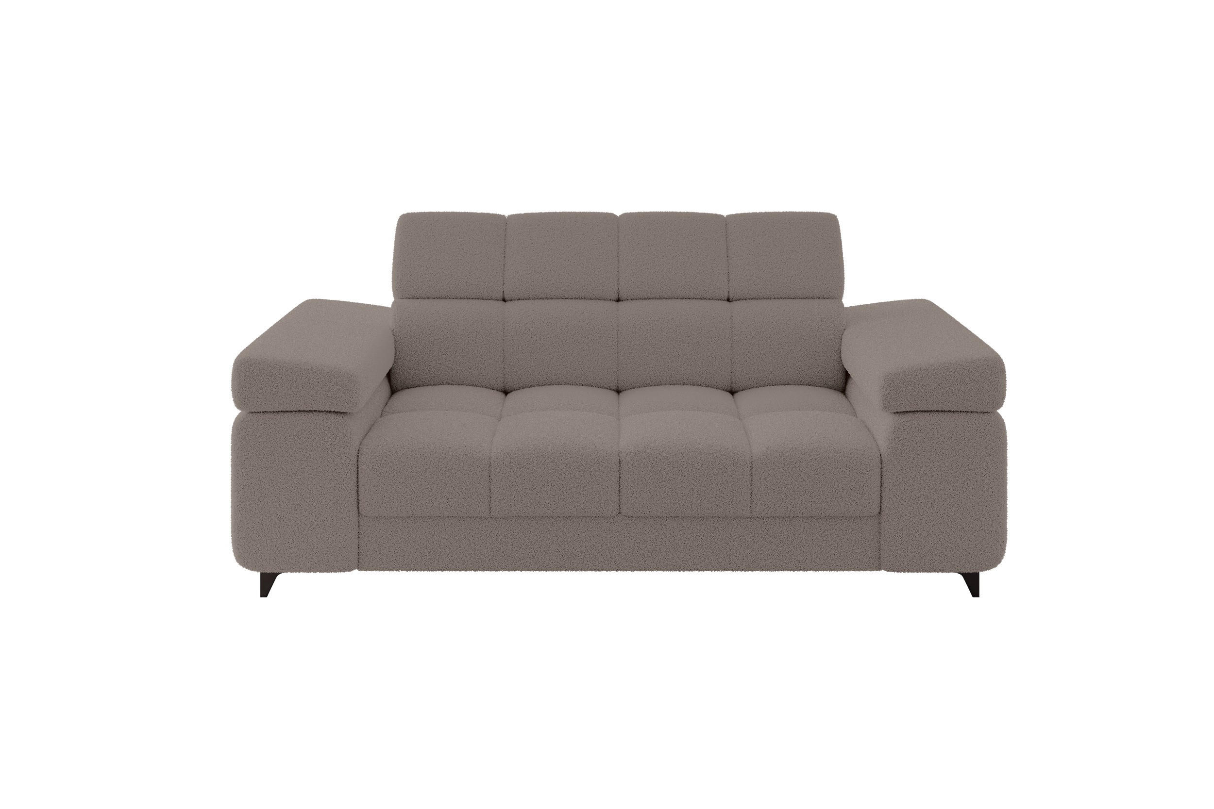 SOFA 2-Sitzer LORD-S1 194x97x90 cm Braun Bouclé - Braun, Holzwerkstoff/Textil (194/90/97cm) - ALTDECOR