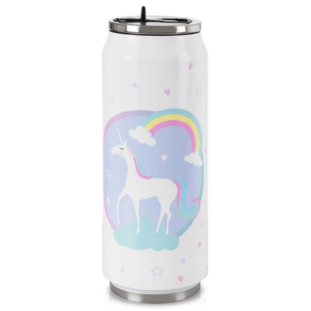 THERMOBECHER Dose Einhorn 500 ml Weiß - Weiß, Metall (0.5L) - Orion 
