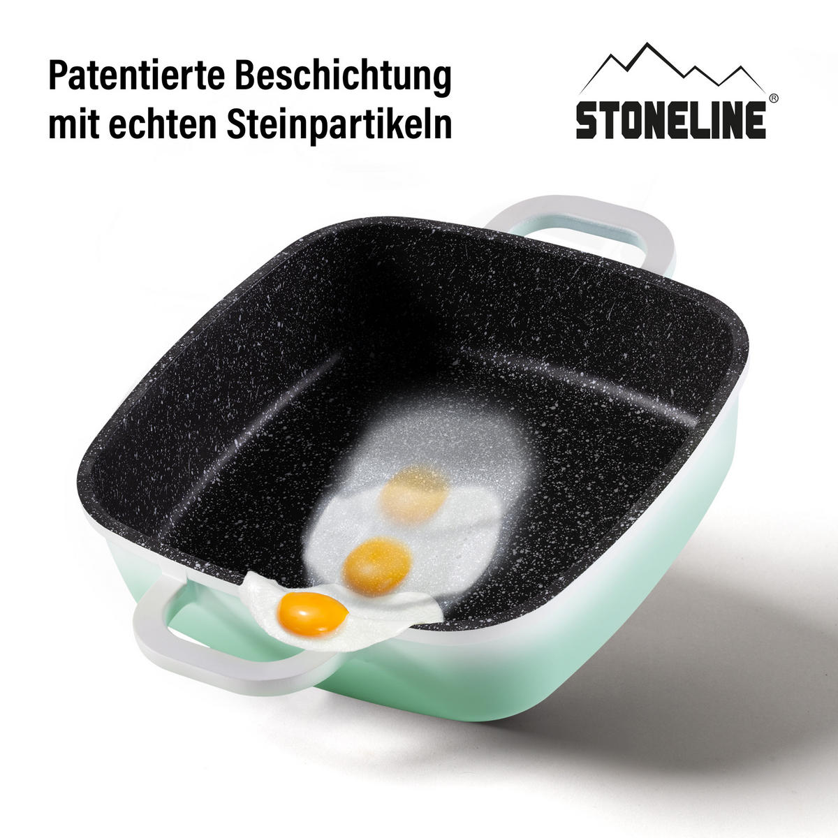 SERVIERPFANNE - Mintgrün, Metall (20cm) - Stoneline