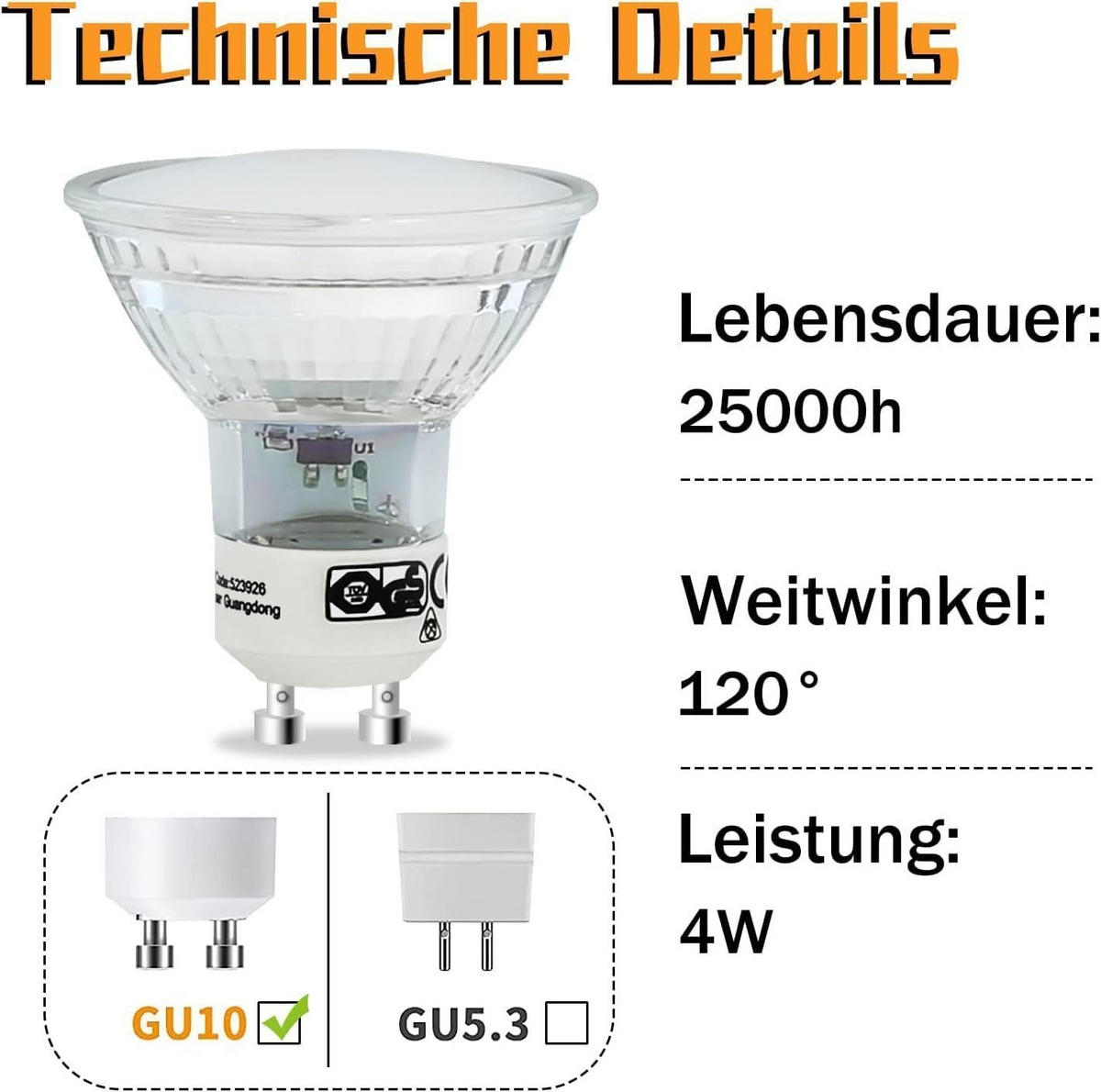 LED-LEUCHTMITTEL Aura II 5/5/5cm - Weiß, Glas (5/5cm) - Nettlife