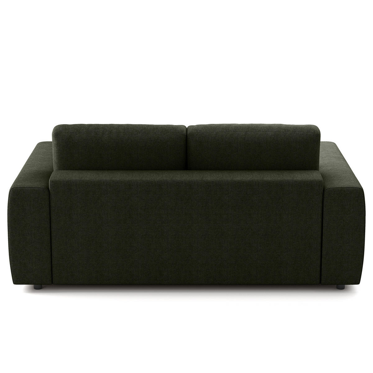 2-SITZER SOFA - Schwarz/Grau, Kunststoff/Textil (182/80/117cm) - home24