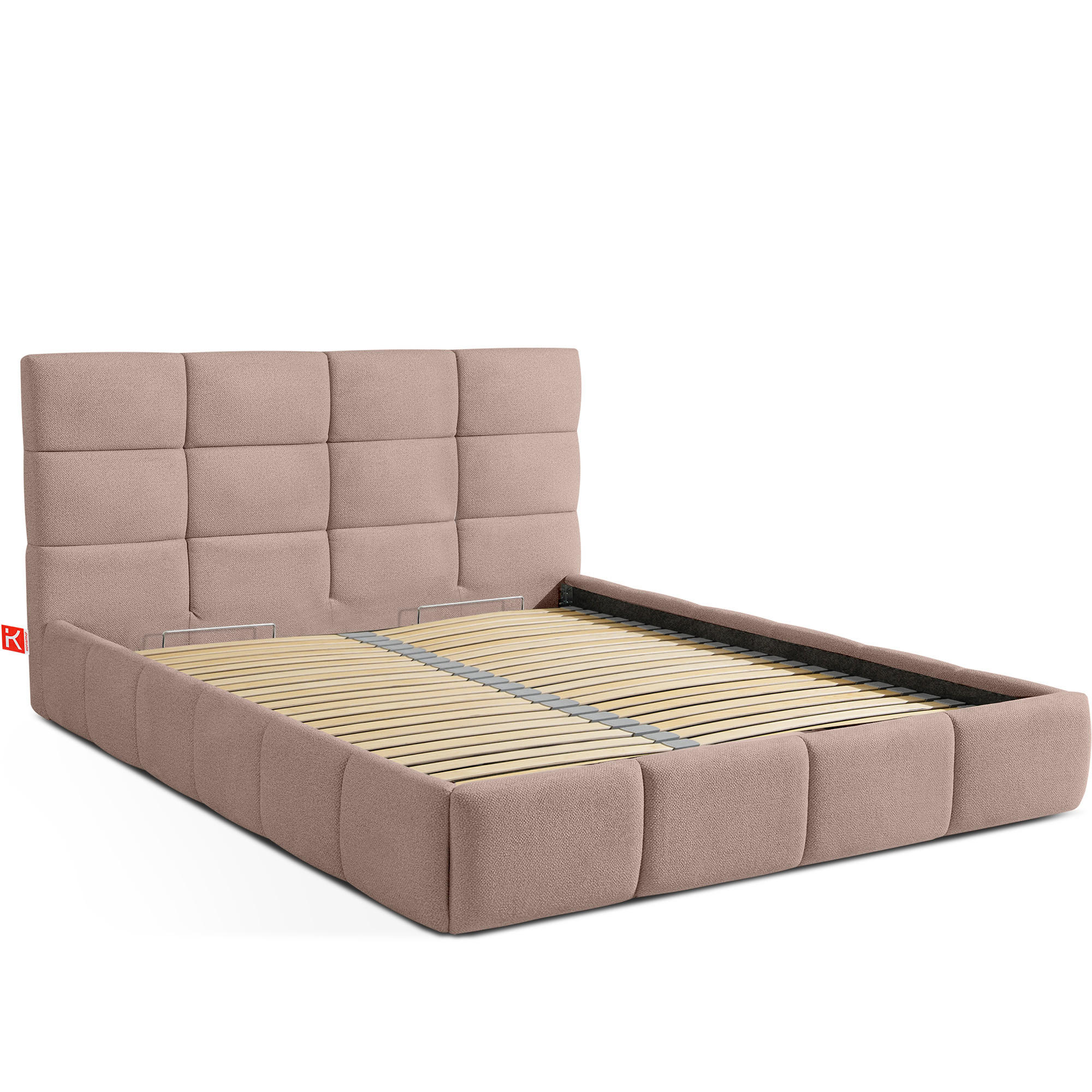 POLSTERBETT ALTOS Bouclé, rosa - Rosa, Holz/Holzwerkstoff (140/200cm) - KONSIMO®
