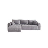 ECKSOFA mit schlaffunktion und bettkasten MILO, stoff MONOLITH, Hellblau, Links - Hellblau, Holz (280/190cm) - Kaiser Möbel