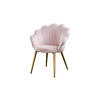 ESSZIMMERSTUHL CARLA Pink Velvet - Pink/Goldfarben, Textil (65/79/58cm) - KAWOLA