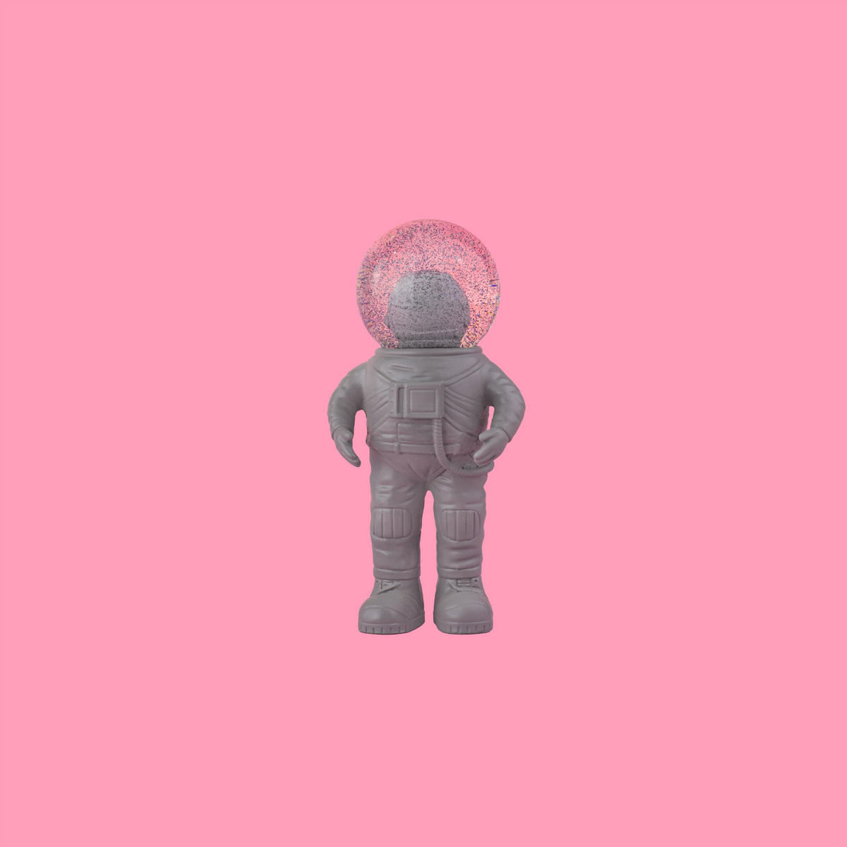 SCHNEEKUGEL Summerglobe The Astronauts Small, Glas / Polyresin, Grau, 13 cm - Grau, Glas (6/13/5cm) - Donkey Products