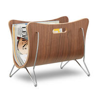 ZEITUNGSSTÄNDER - Braun, Holz/Holzwerkstoff (25/30/37cm) - Relaxdays