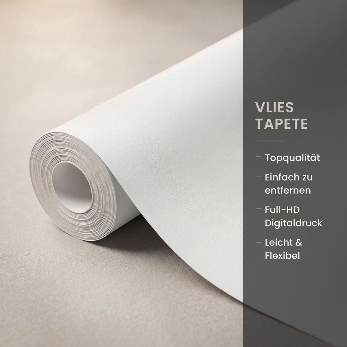 TAPETE - Wild - Blumen - Weiß - 100x220 cm - Creme, Papier (100/220cm) - OnlyWow