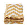 STRICKDECKE 130/170 cm, Zickzack-Muster Baumwolle - Dunkelgelb, Textil (130/170cm) - Homescapes