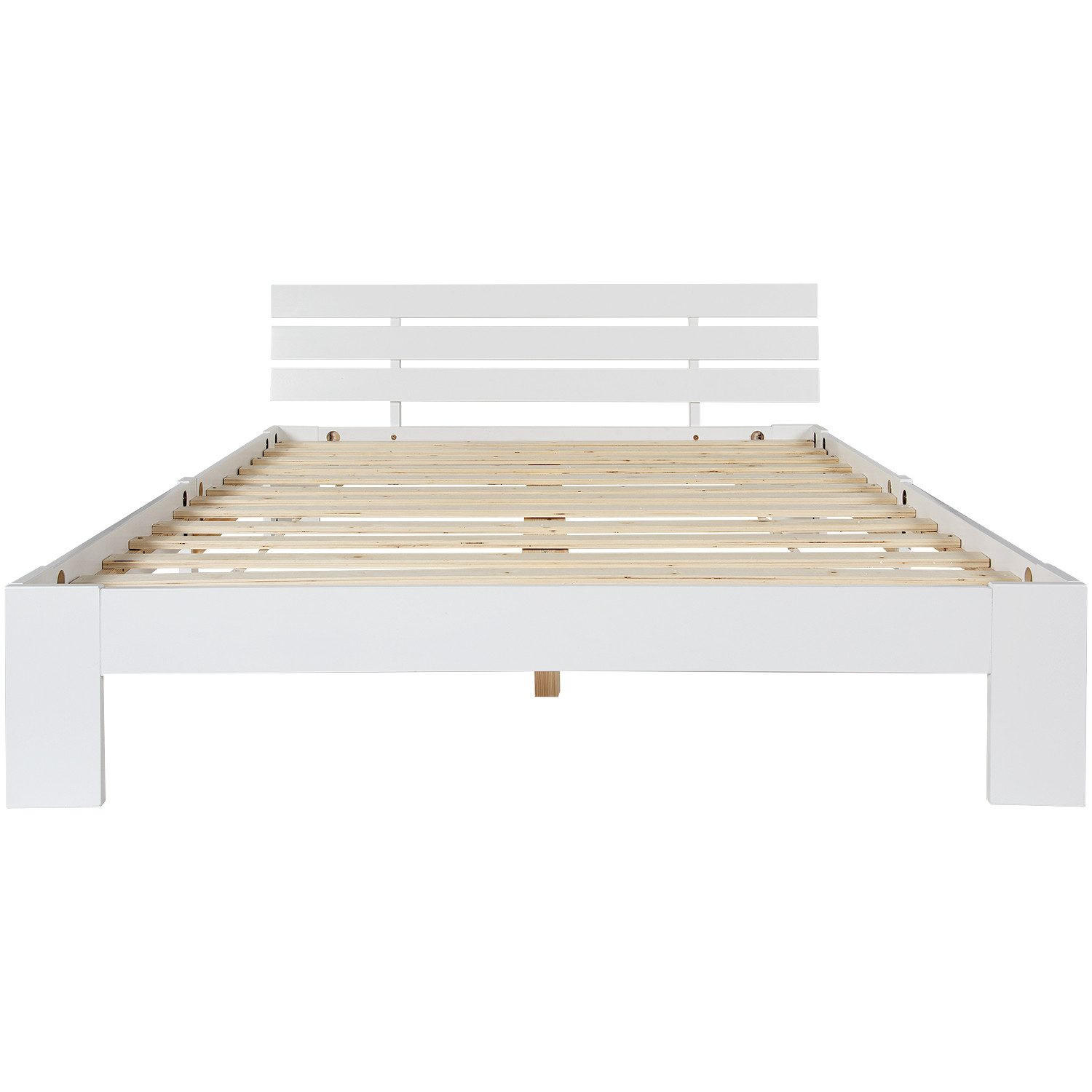 MASSIVHOLZBETT 140x200cm Doppelbett Stauraum unter dem Bett - Weiß, Holzwerkstoff (140/200cm)