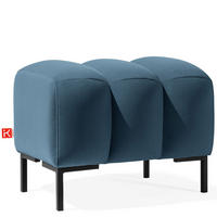 SITZHOCKER Polsterhocker PECCO, Veloursstoff - Schwarz/Rosa, Holz/Textil (60/50/50cm) - KONSIMO®