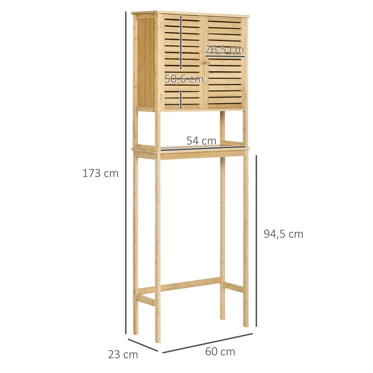 HÄNGESCHRANK Naturholz 1 Stück - Beige, Kunststoff (60/173/23cm) - GiPP