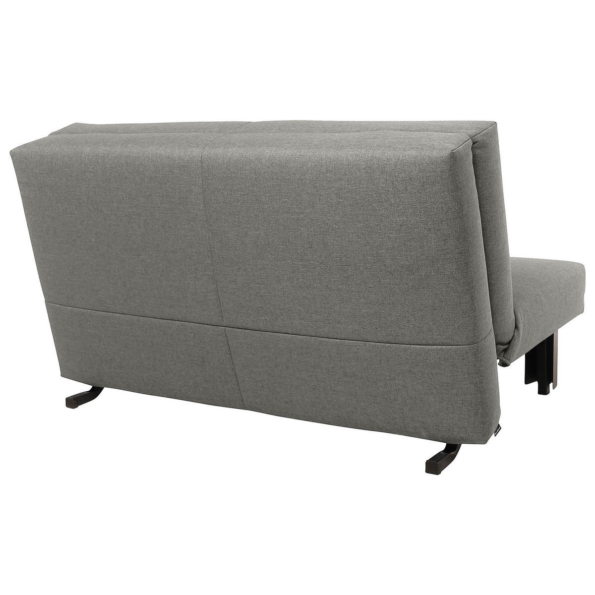 FALTSOFA Kalomira Bezug Flachgewebe Metall schwarz / hellgrau - Hellgrau, Kunststoff (145/84/100cm) - 58aufmkessel