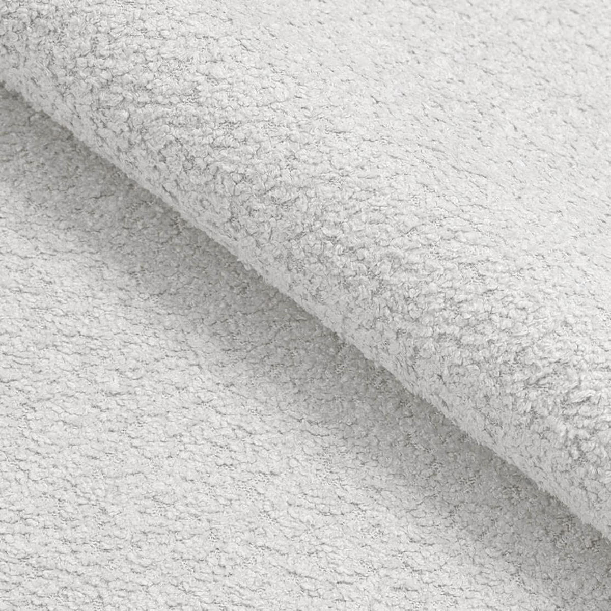 POLSTERBETT LUX RICO mit Kopfteil, 160 x 200 cm, Doppelbett mit Lattenrost aus Holz, Boucle-Stoff Weiß, Füße in Farbe: Braun - Weiß, Holz/Textil (160/200cm) - Alpi-Möbel